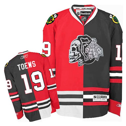 Jonathan Toews #19 Red/Black Split Fashion Jersey