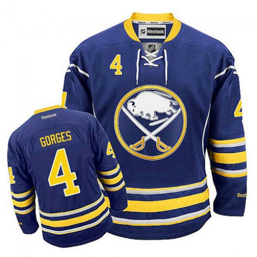 Josh Gorges #4 Navy Blue Home Jersey