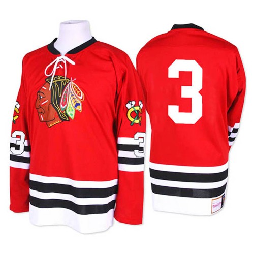 Keith Magnuson #3 Red 1960-61 Throwback Jersey