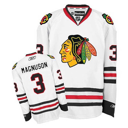 Keith Magnuson #3 White Away Jersey