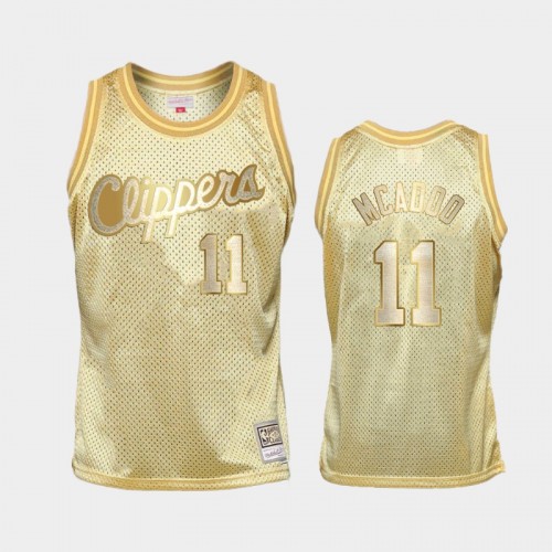 Limited Gold Los Angeles Clippers #11 Bob McAdoo Midas SM Jersey