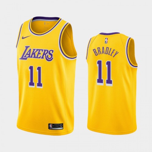 Men's Los Angeles Lakers #11 Avery Bradley Yellow Icon Jersey