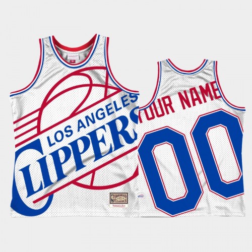 Los Angeles Clippers #00 Custom White Blown Out Jersey