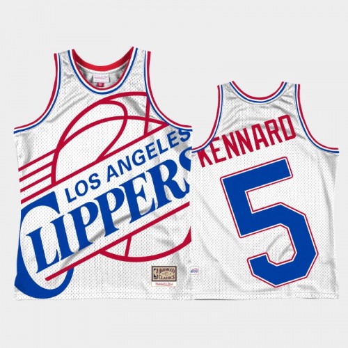 Los Angeles Clippers #5 Luke Kennard White Blown Out Jersey