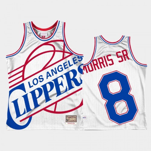 Los Angeles Clippers #8 Marcus Morris Sr. White Blown Out Jersey