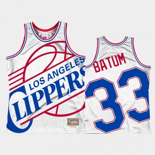 Los Angeles Clippers #33 Nicolas Batum White Blown Out Jersey