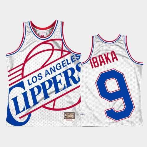 Los Angeles Clippers #9 Serge Ibaka White Blown Out Jersey