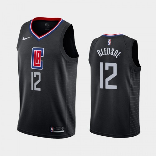 Los Angeles Clippers Eric Bledsoe Men #12 Statement Edition 2021 Trade Black Jersey