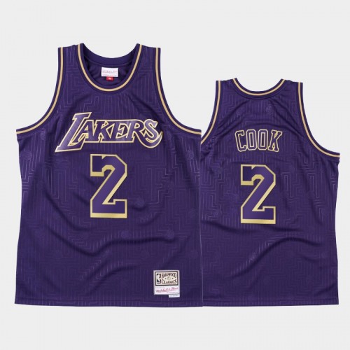 Men's Los Angeles Lakers #2 Quinn Cook Purple 2020 Chinese New Year Hardwood Classics Jersey