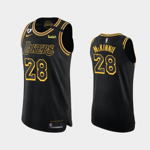 Men's Los Angeles Lakers Alfonzo McKinnie City Honor Kobe and Gianna Authentic Black Jersey