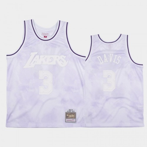 Los Angeles Lakers #3 Anthony Davis White 1996-97 Cloudy Skies Jersey - Hardwood Classics