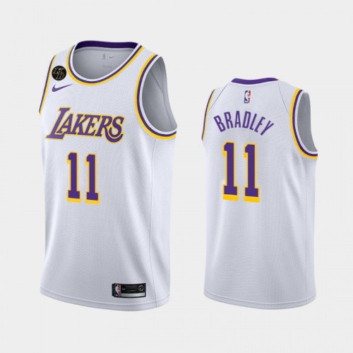 Men's Los Angeles Lakers #11 Avery Bradley 2020 Association Remember Kobe Bryant White Jersey