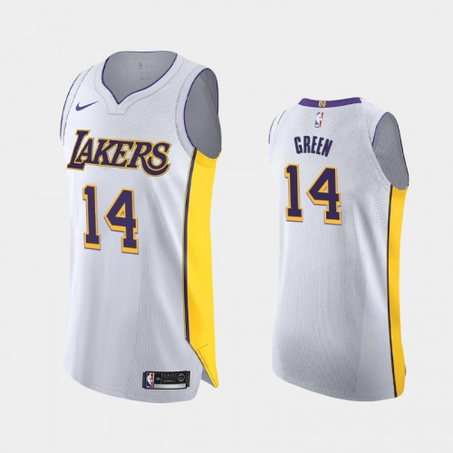 Men's Los Angeles Lakers Danny Green #14 Association Authentic White Jersey