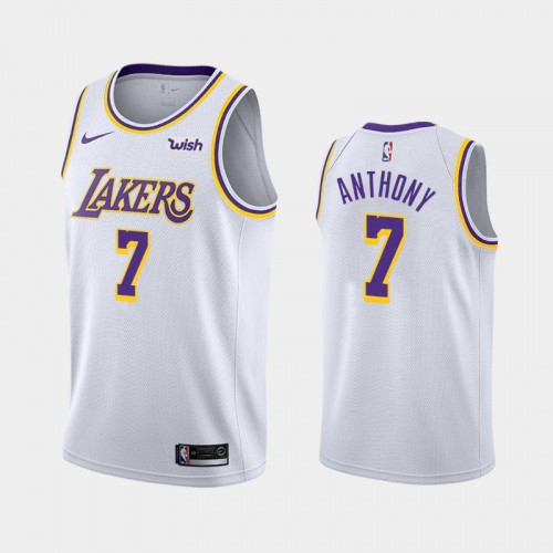 Los Angeles Lakers Carmelo Anthony Men #7 Association Edition 2021 Trade White Jersey