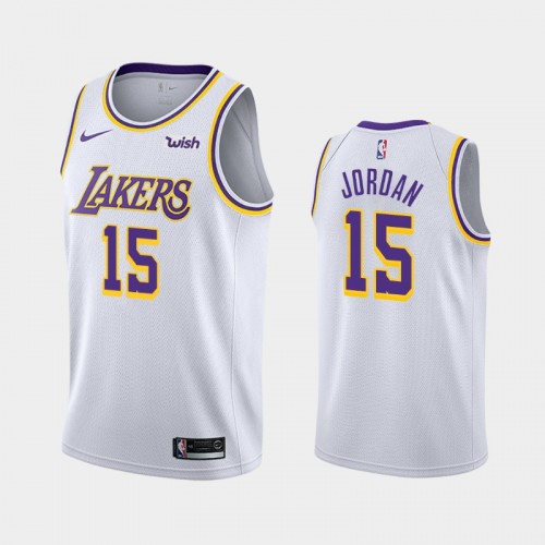 Los Angeles Lakers DeAndre Jordan Men #15 Association Edition 2021 Trade White Jersey