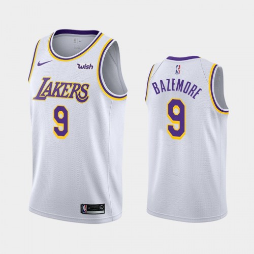 Los Angeles Lakers Kent Bazemore Men #9 Association Edition 2021 Trade White Jersey