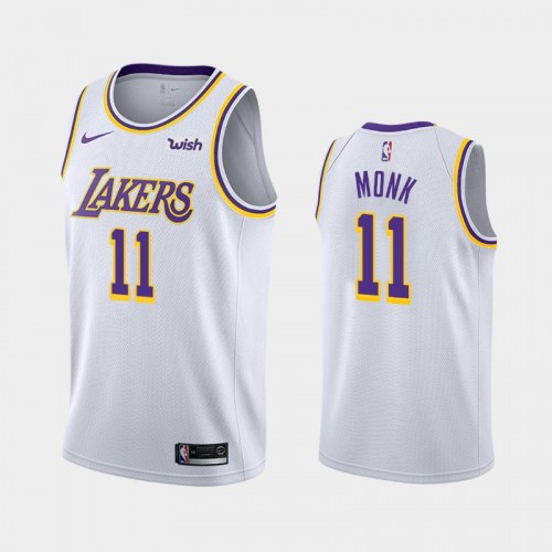 Los Angeles Lakers Malik Monk Men #11 Association Edition 2021 Trade White Jersey