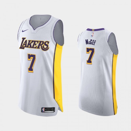 Men's Los Angeles Lakers JaVale McGee #7 Association Authentic White Jersey