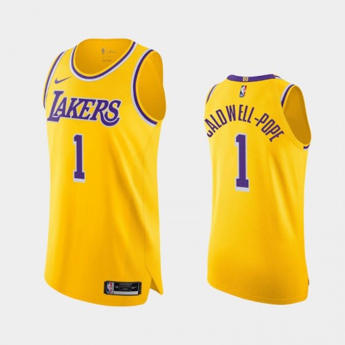 Los Angeles Lakers Kentavious Caldwell-Pope Men's #1 Authentic Icon Edition Gold Jersey