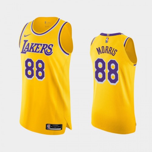 Los Angeles Lakers Markieff Morris Men's #88 Authentic Icon Edition Gold Jersey