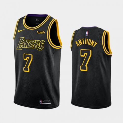 Men Los Angeles Lakers Carmelo Anthony Mamba Inspired 2021 Trade Black Jersey