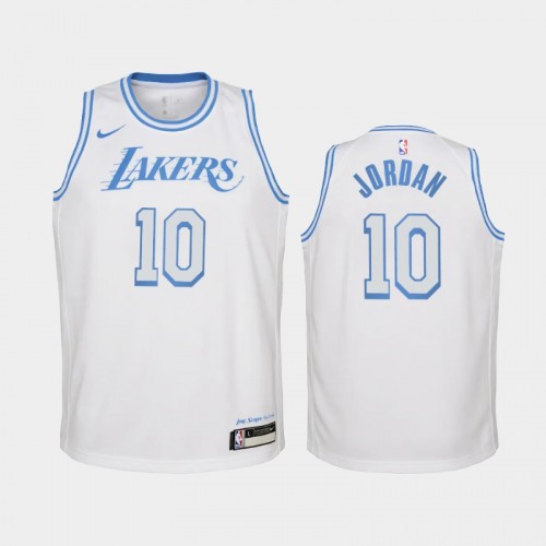 Los Angeles Lakers DeAndre Jordan Youth #10 City Edition White Jersey