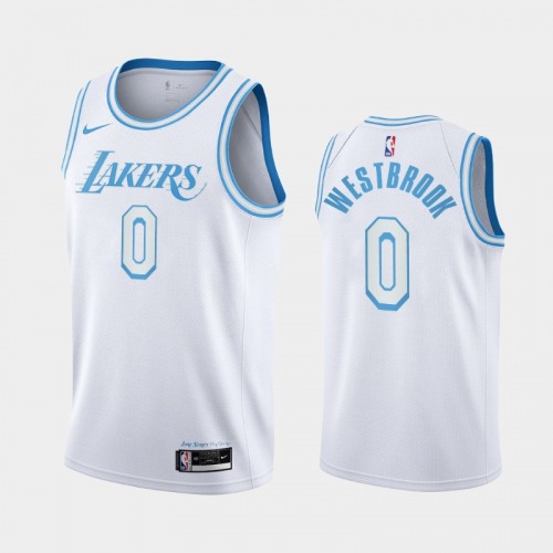 Russell Westbrook Men #0 City Edition White Jersey