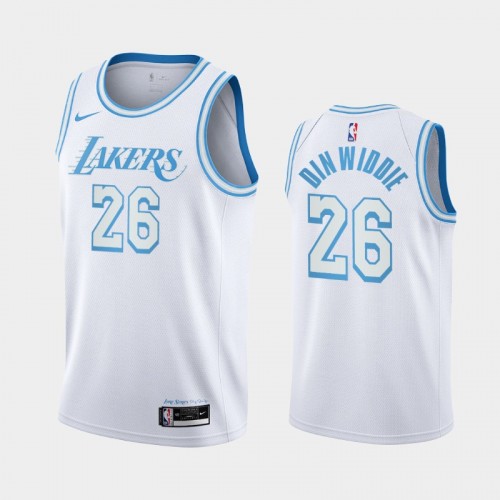 Spencer Dinwiddie Men #26 City Edition White Jersey