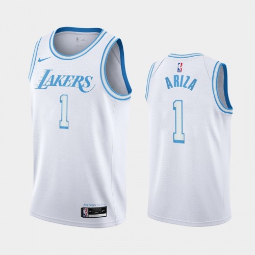 Los Angeles Lakers Trevor Ariza Men #1 City Edition 2021 Trade White Jersey