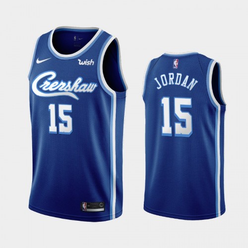 Los Angeles Lakers DeAndre Jordan Men #15 Classic Edition 2021 Trade Blue Jersey