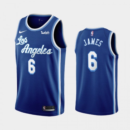 Los Angeles Lakers LeBron James 2021-22 Classic Edition Change Number Blue Jersey