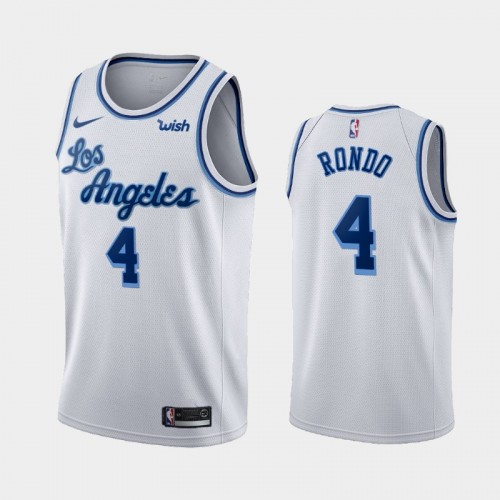 Los Angeles Lakers Rajon Rondo Men #4 Classic Edition White Jersey