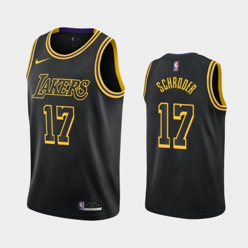 Men's Los Angeles Lakers Dennis Schroder Mamba Mentality Honors Kobe Black Jersey