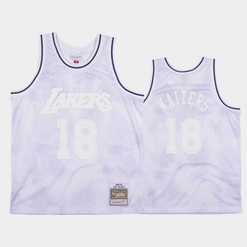 Los Angeles Lakers #18 Dion Waiters White 1996-97 Cloudy Skies Jersey - Hardwood Classics