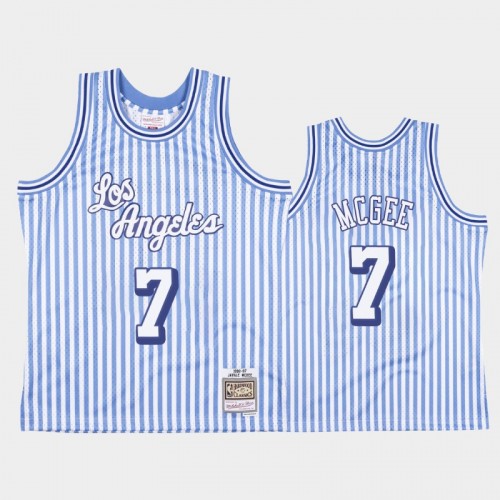 Los Angeles Lakers #7 JaVale McGee Striped Blue Jersey