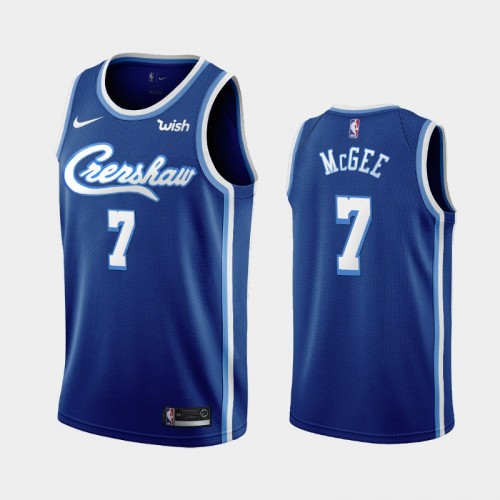 Men's Los Angeles Lakers #7 JaVale McGee Royal Crenshaw Jersey - Nipsey Hussle