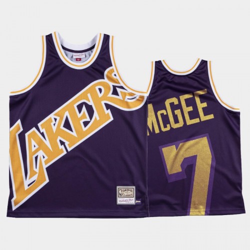 Los Angeles Lakers #7 JaVale McGee Purple Big Face Jersey - HWC