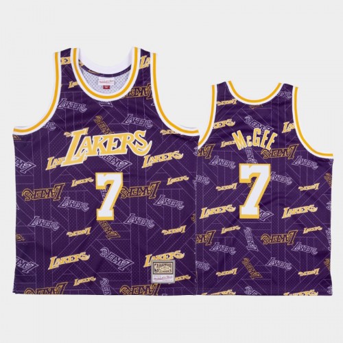 JaVale McGee Los Angeles Lakers #7 Purple Tear Up Pack Hardwood Classics Jersey