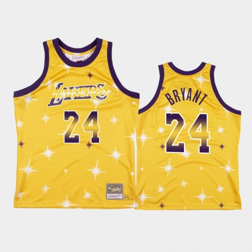 Men's Los Angeles Lakers #24 Kobe Bryant Airbrush Fashion Gold Jersey
