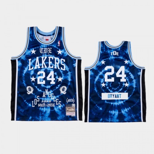 Men's Los Angeles Lakers #24 Kobe Bryant Royal NBA Remix Jersey - Schoolboy Q