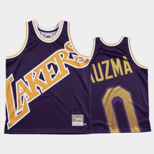 Los Angeles Lakers #0 Kyle Kuzma Purple Big Face Jersey - HWC