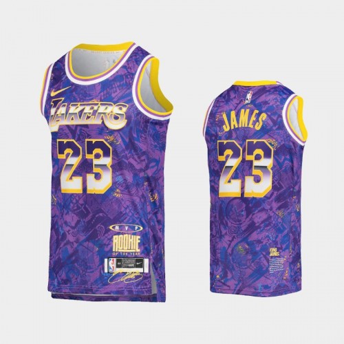 Los Angeles Lakers #23 LeBron James Select Series MVP Purple Jersey