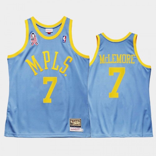 Men Los Angeles Lakers #7 Ben McLemore Blue 2002 Minneapolis 5x championship Jersey - MPLS Throwback