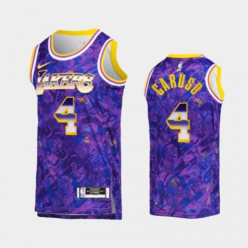 Men's Los Angeles Lakers Alex Caruso Select Series Camo Purple Jersey