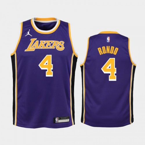 Los Angeles Lakers Rajon Rondo Youth #4 Statement Edition Purple Jersey