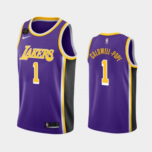 Men's Los Angeles Lakers #1 Kentavious Caldwell-Pope 2020 Statement Remember Kobe Bryant Purple Jersey