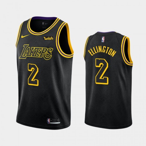 Men Los Angeles Lakers Wayne Ellington Mamba Inspired 2021 Trade Black Jersey