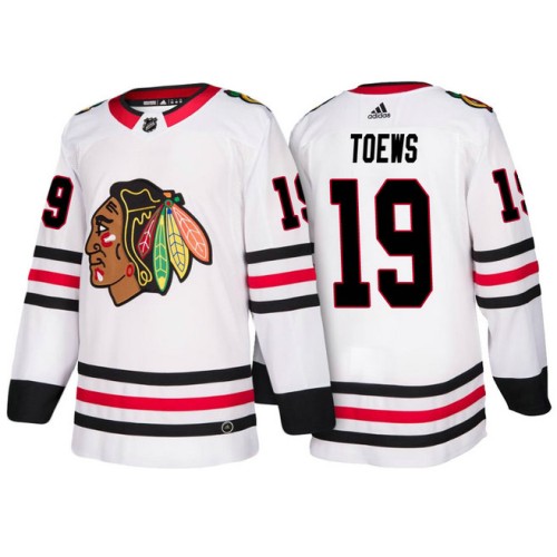 Male Jonathan Toews #19 White 2018 New Season Team Away Jersey