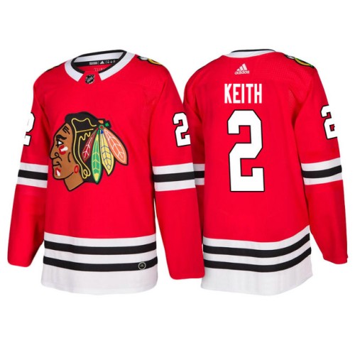 Male Duncan Keith #2 Red 2018 New Season Team Home Jersey