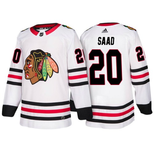 Male Brandon Saad #20 White 2018 New Season Team Away Jersey
